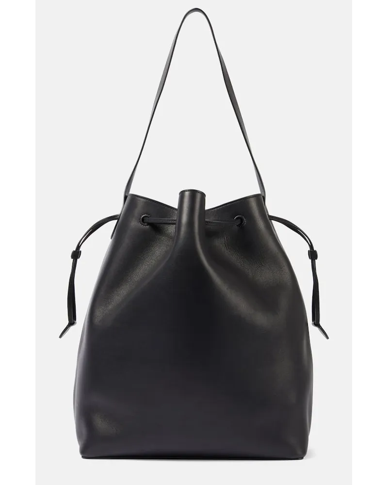The Row Bucket Bag Belvedere aus Leder Schwarz
