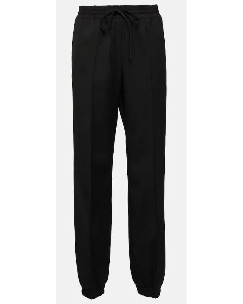 Jil Sander Hose aus Gabardine Schwarz