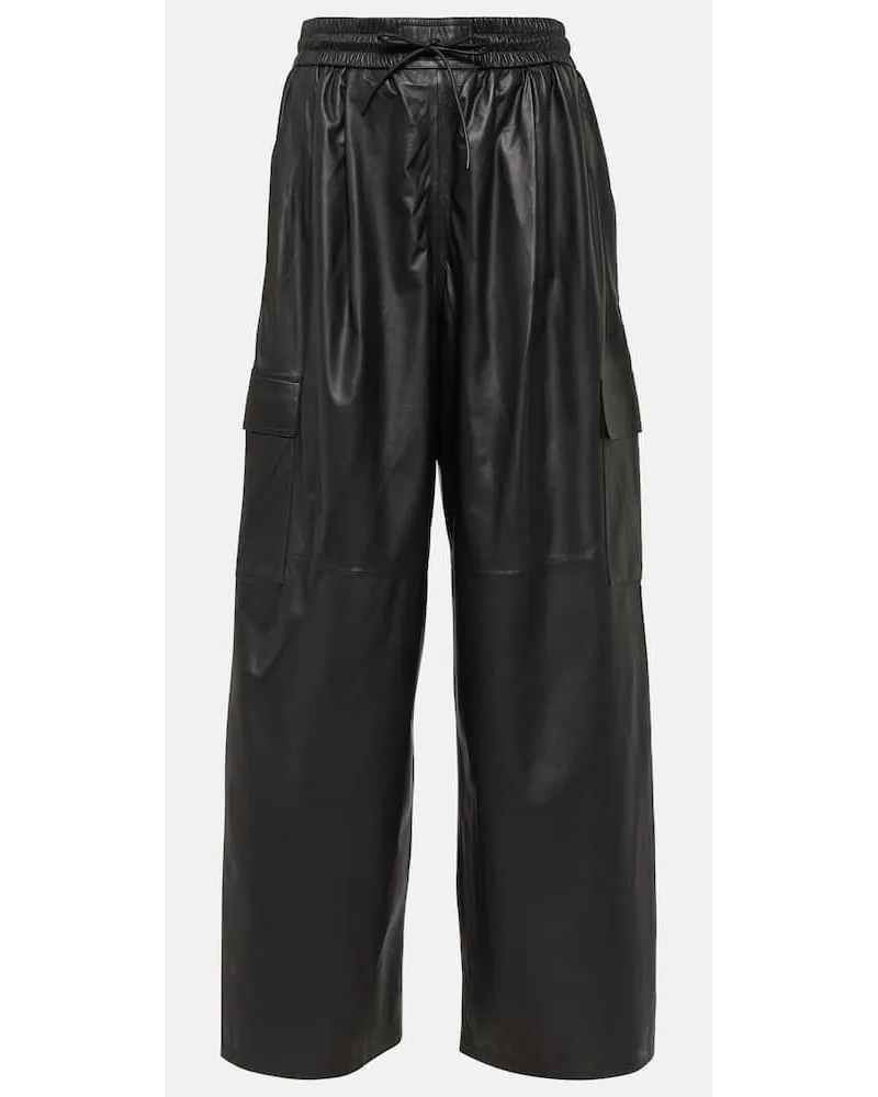 Yves Salomon Hose aus Leder Schwarz