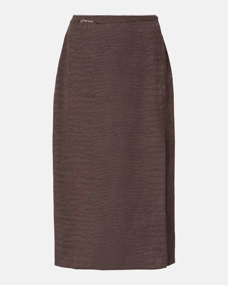 Jacquemus Midirock Notte aus Satin Braun