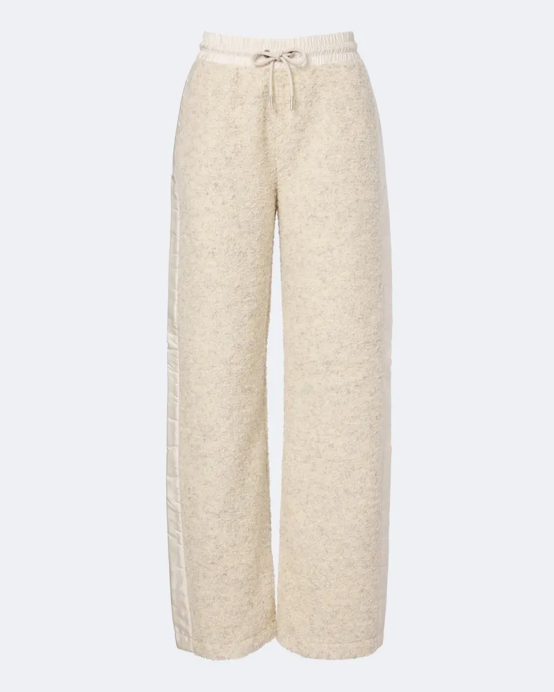 Moncler Jogginhose aus Teddyfleece Weiß