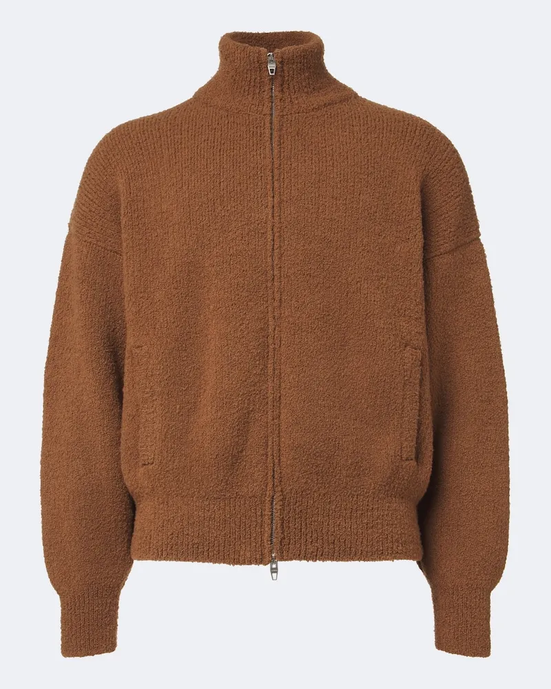 Umit Benan Pullover mit Reißverschluss Suvretta Braun