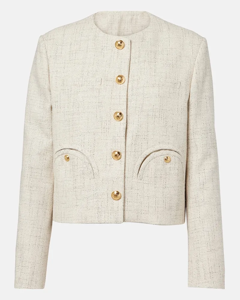 Blazé Milano Blazé Milano Jacke Crancy Shamo aus Tweed Weiß
