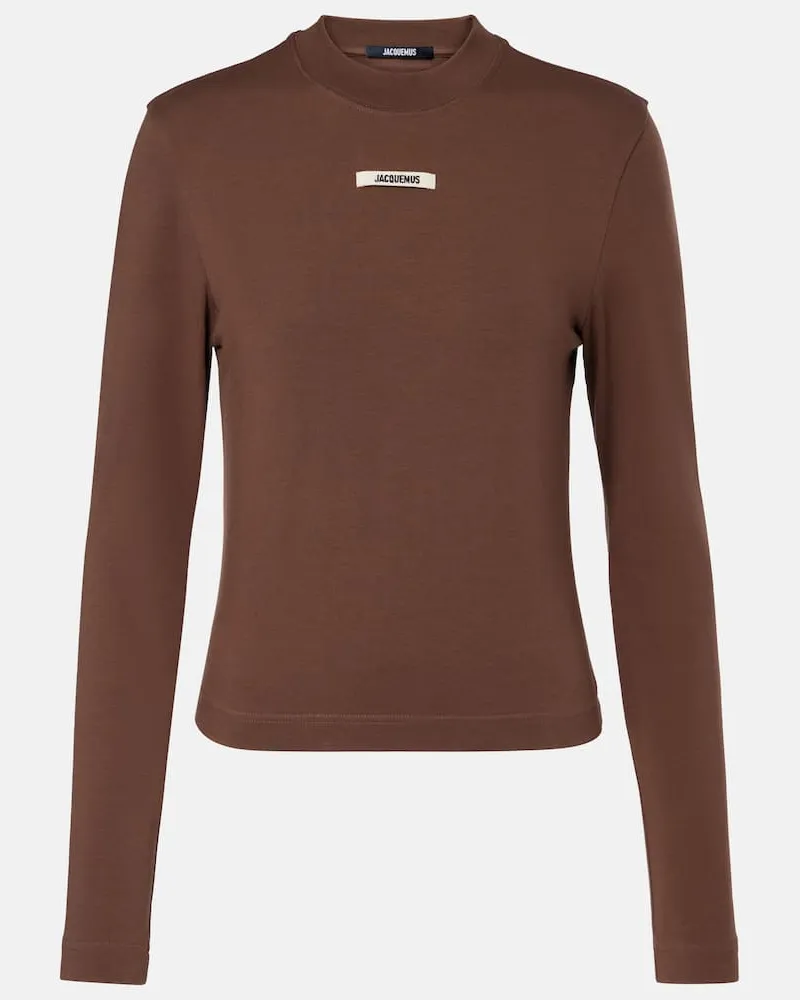 Jacquemus Top aus Jersey Braun