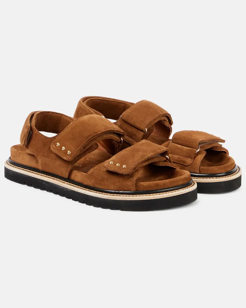 Dorothee Schumacher Verzierte Sandalen Sensation aus Veloursleder Braun