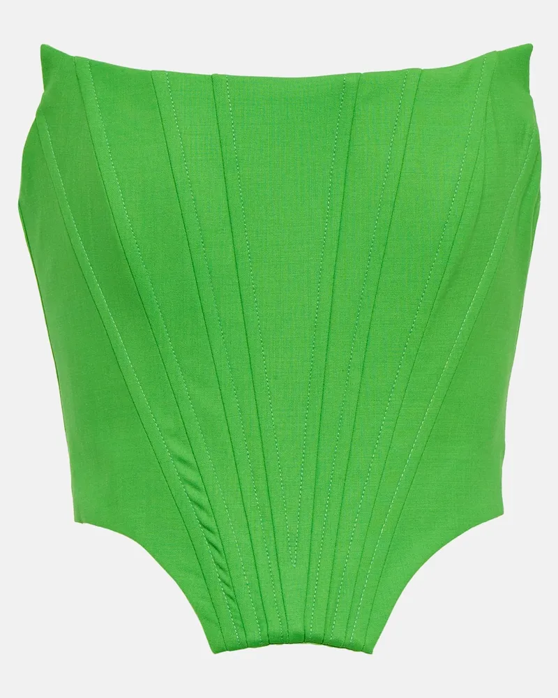 Giuseppe di Morabito Bustier aus einem Wollgemisch Grün