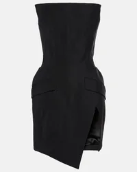 Thierry Mugler Bustier-Kleid aus Crepe Schwarz