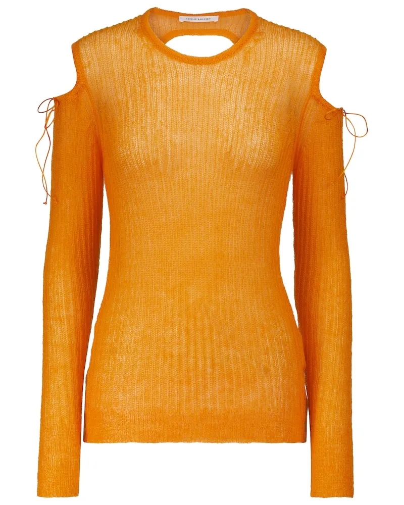 Cecilie Bahnsen Top Greta aus einem Mohairgemisch Orange