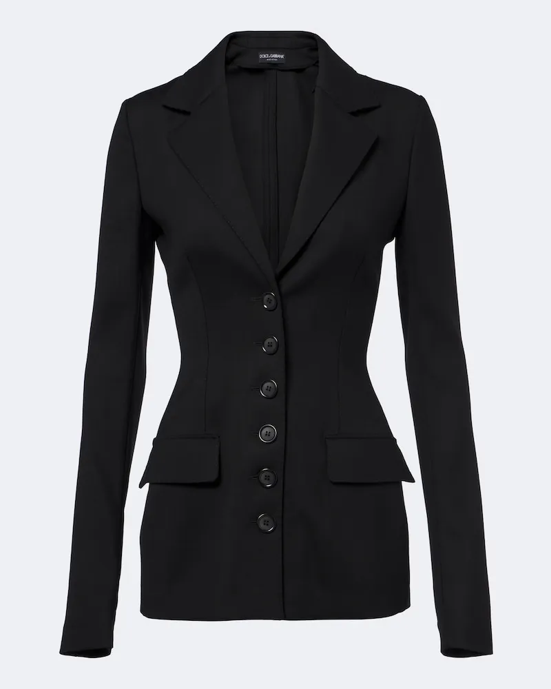 Dolce & Gabbana Blazer aus einem Wollgemisch Schwarz