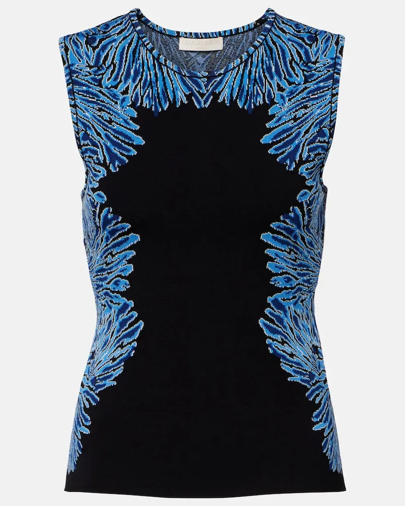 Ulla Johnson Top Aylin aus Jacquard-Strick Blau