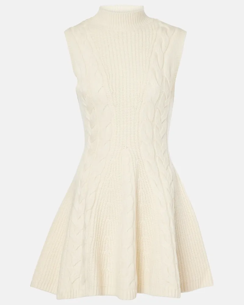 STAUD Minikleid Charade aus einem Wollgemisch Beige