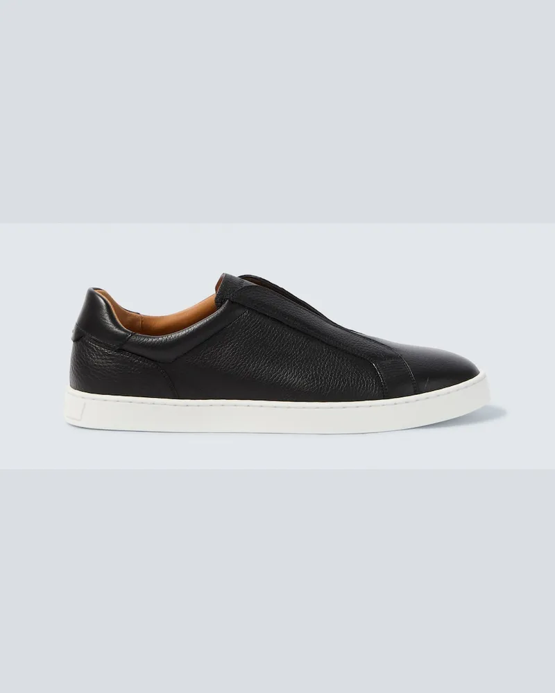 Magnanni Slip-Ons Costa Slip II aus Leder Schwarz