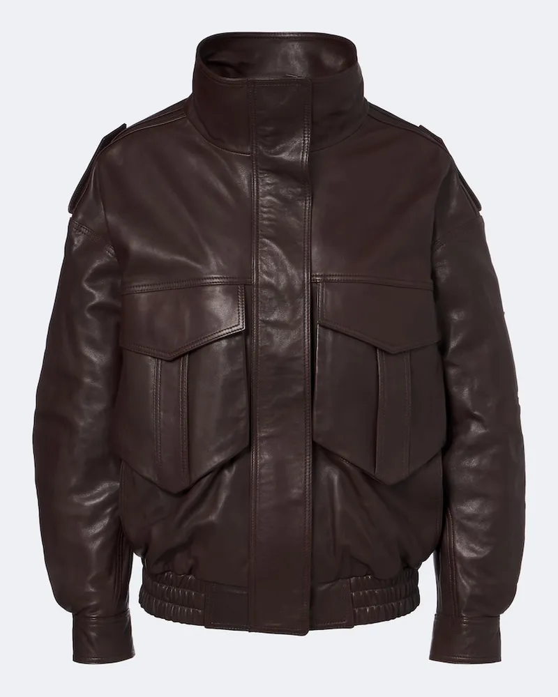 FRANKIE Shop Lederjacke Napa Braun