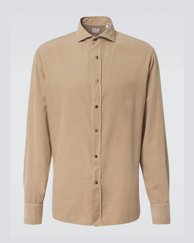 Brunello Cucinelli Hemd aus Baumwolle Braun