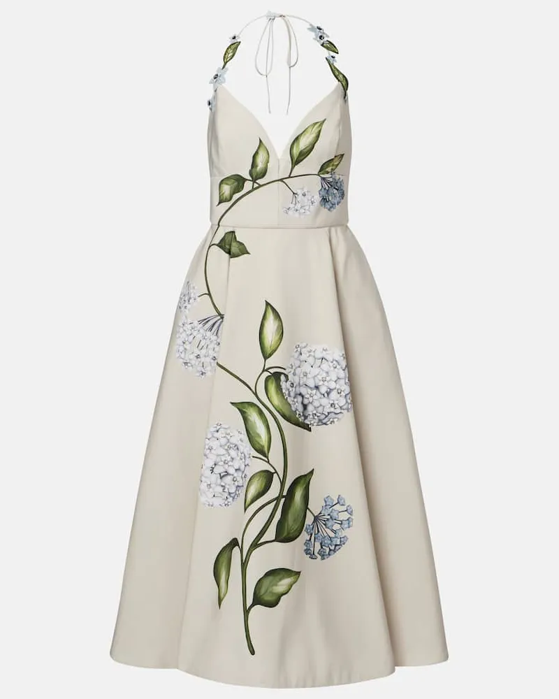 Oscar de la Renta Cocktailkleid aus Faille Multicolor