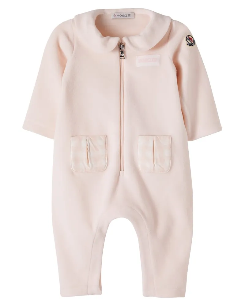 Moncler Baby Strampler aus Fleece Rosa