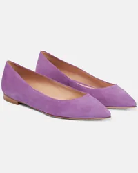 Gianvito Rossi Ballerinas Gianvito aus Veloursleder Lila