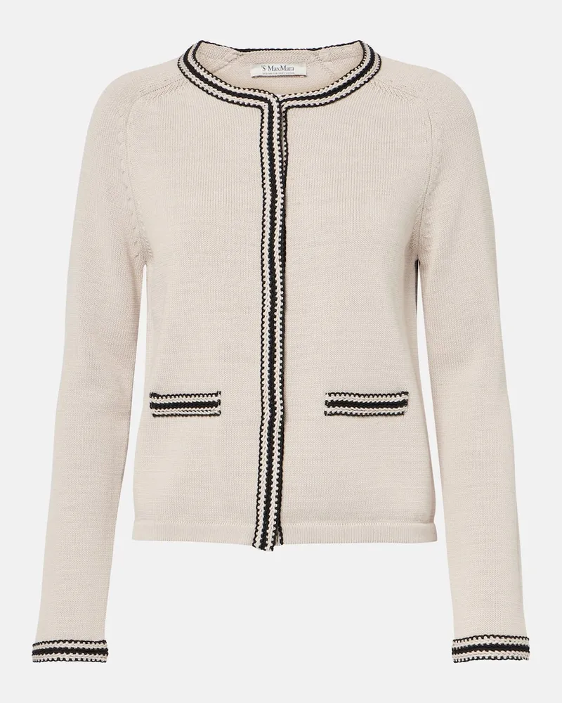 Max Mara Cardigan Zenobia aus Baumwolle Weiß