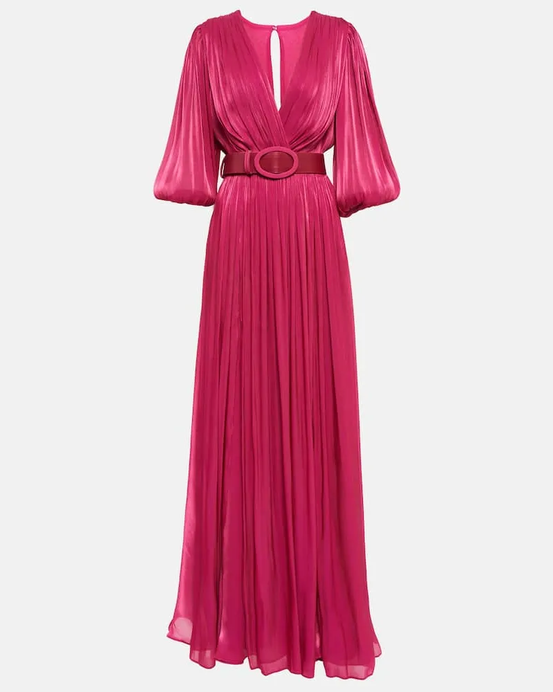 COSTARELLOS Robe Mira aus Georgette Rosa