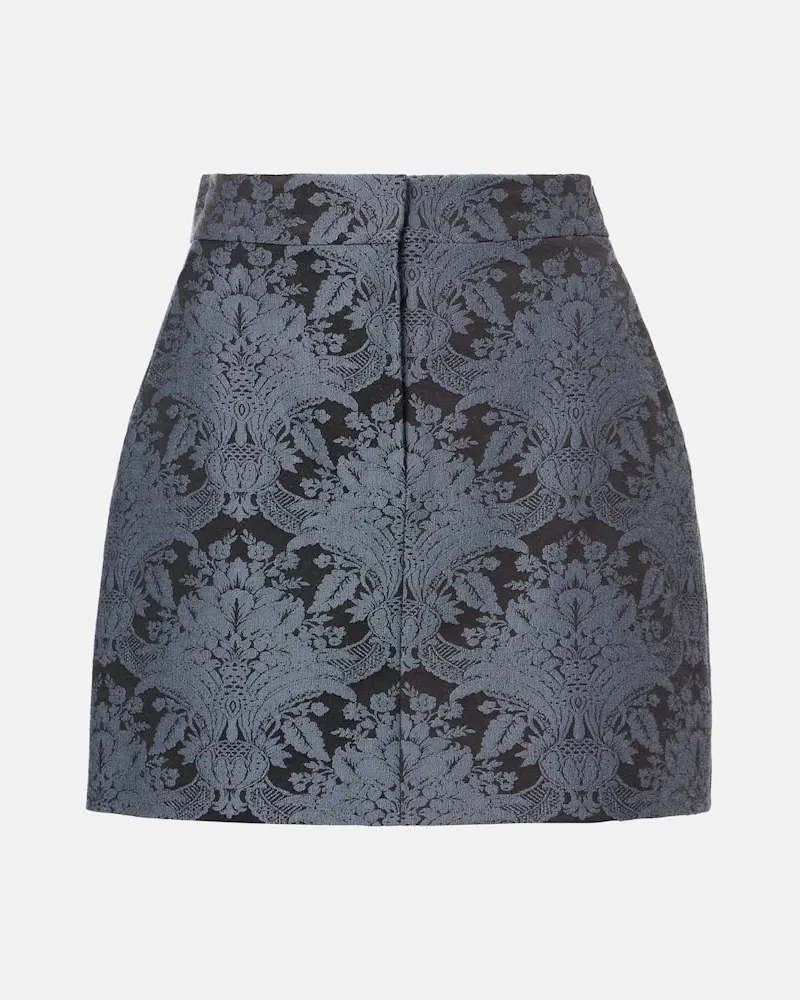 Max Mara Minirock Pomezia aus Jacquard Blau