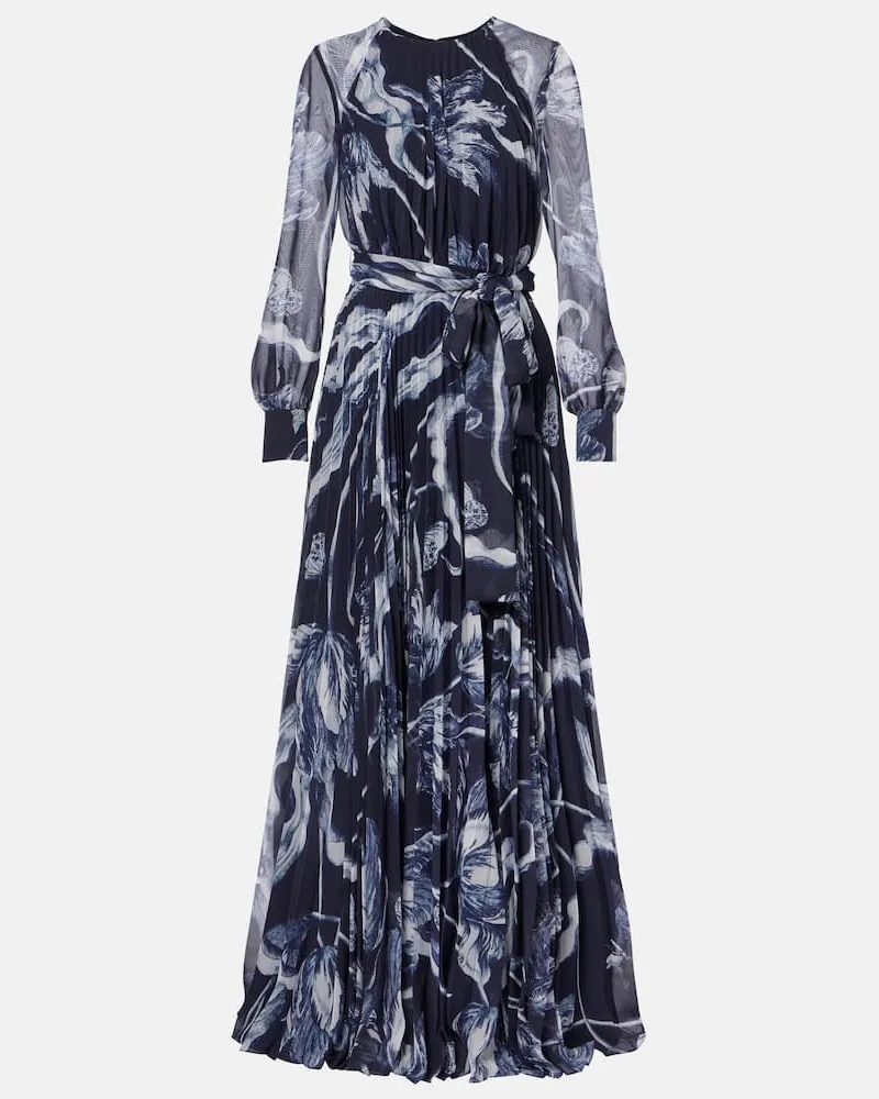 Erdem Robe aus Voile Blau