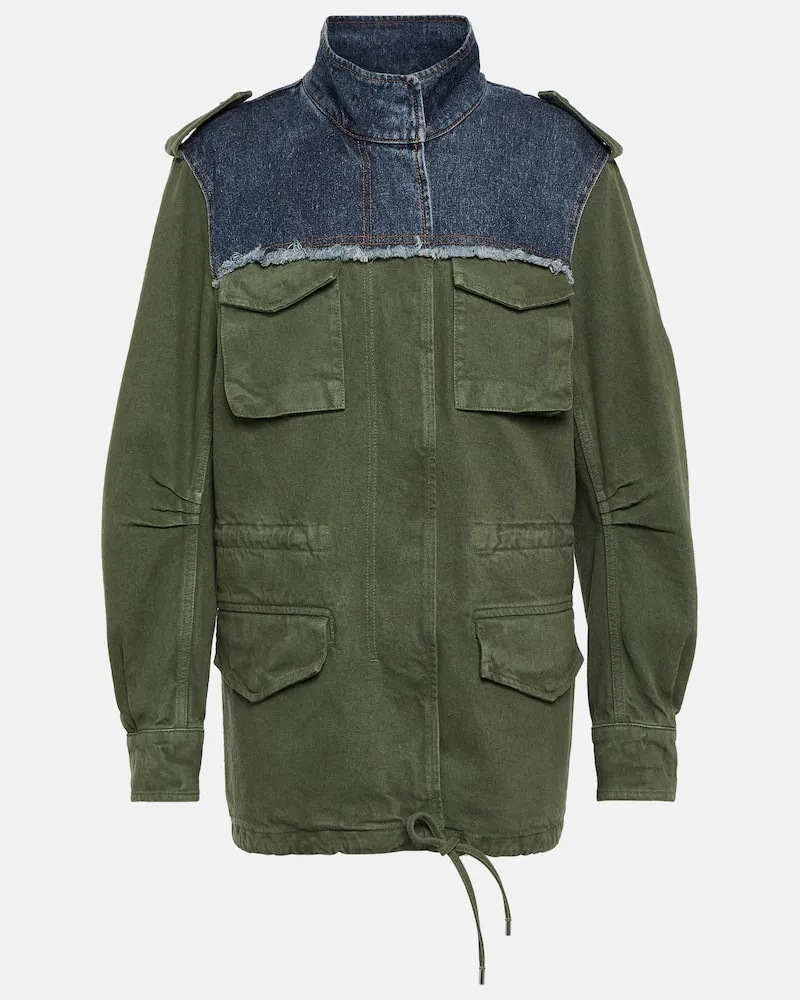 Chloé Chloé Jacke aus einem Baumwollgemisch Grün