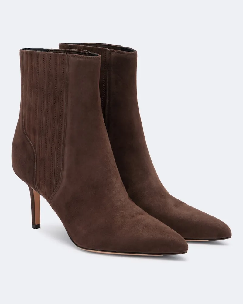 Veronica Beard Ankle Boots Lisa aus Veloursleder Braun