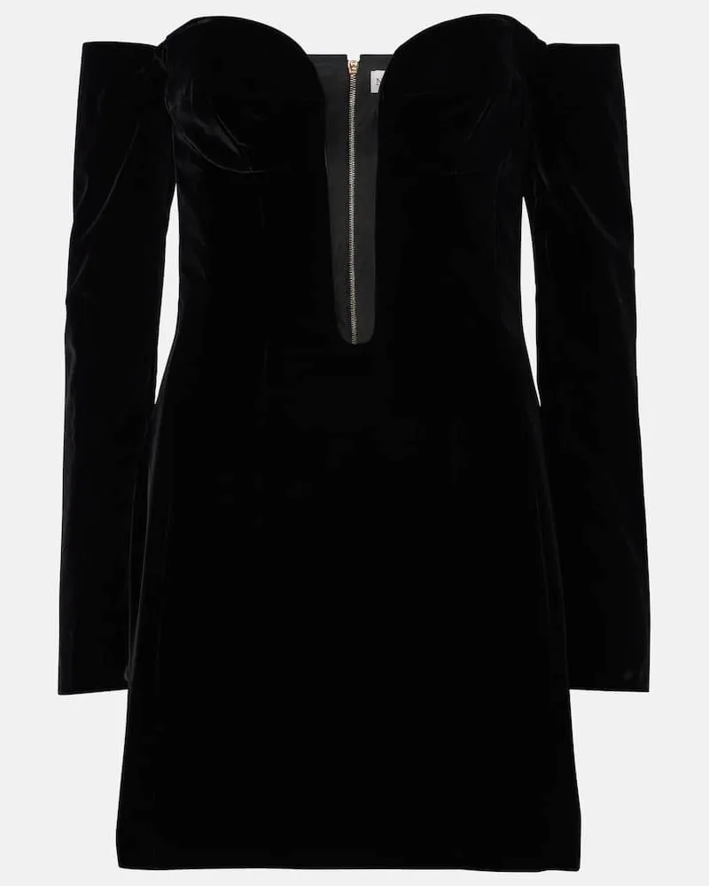 Nina Ricci Off-Shoulder-Minikleid Schwarz