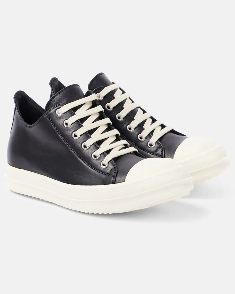 Rick Owens Sneakers Sneaks Low aus Leder Schwarz