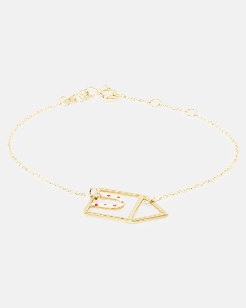 Aliita Armband Casita aus 9kt Gelbgold mit Emaille Gold