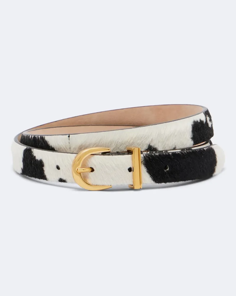 KHAITE Gürtel Luna aus Kalbshaar und Leder Multicolor