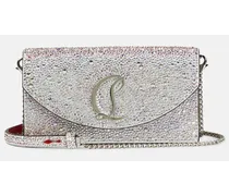 Clutch Loubi54 aus Leder mit Kristallen