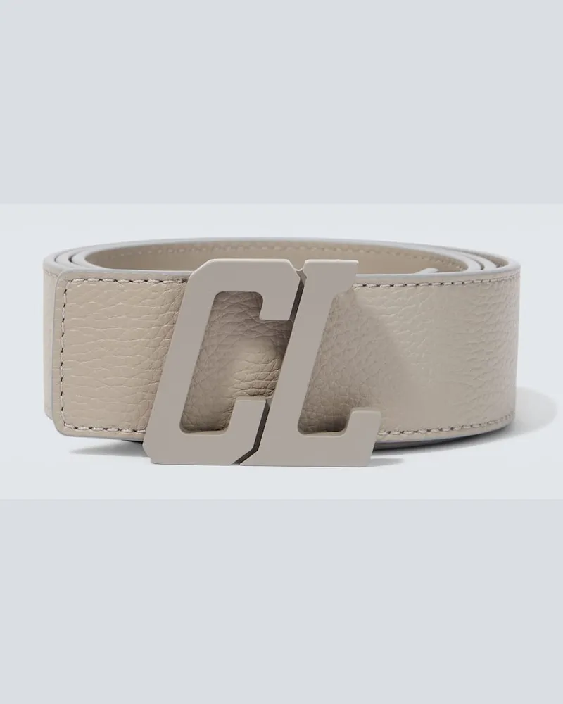 Christian Louboutin Gürtel Happy Rui CL Logo aus Leder Neutral
