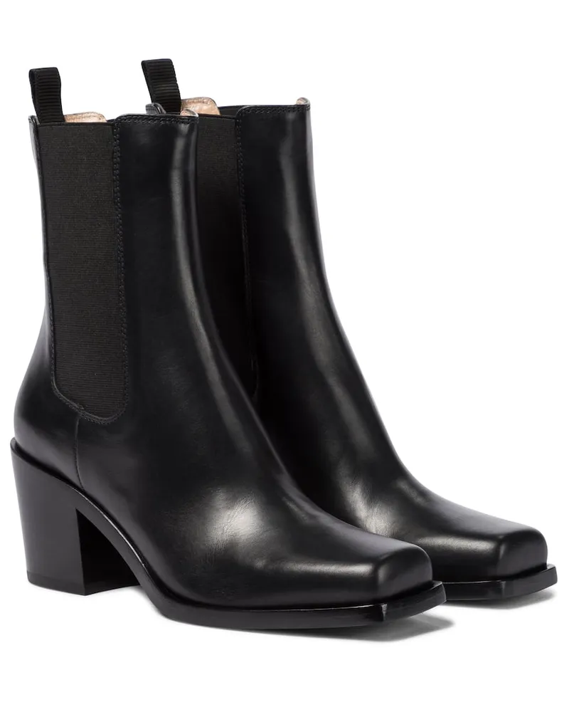 Gianvito Rossi Ankle Boots Barr aus Leder Schwarz