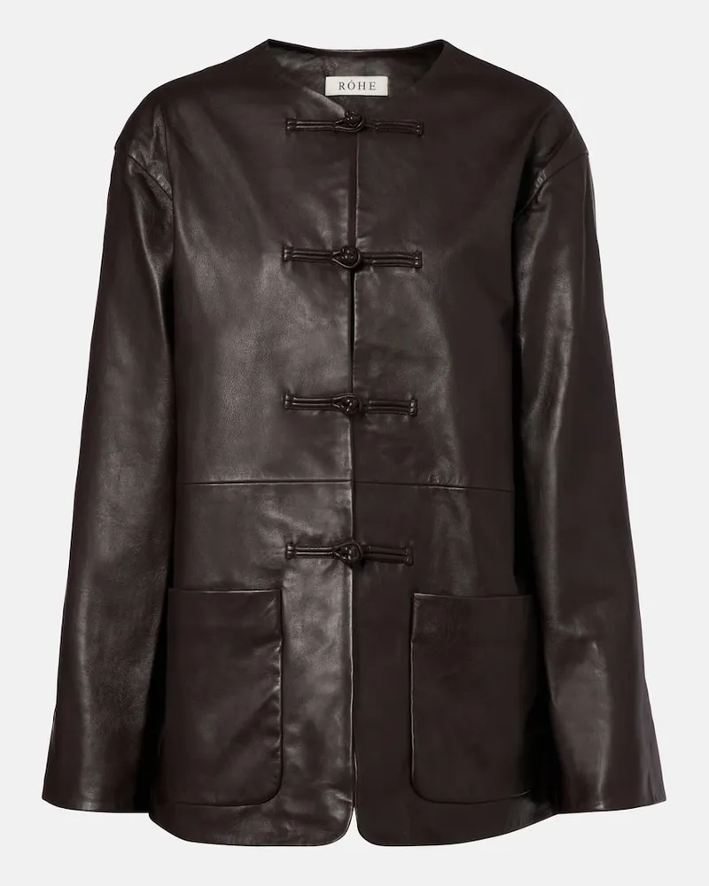 Róhe Róhe Jacke Marie aus Leder Braun