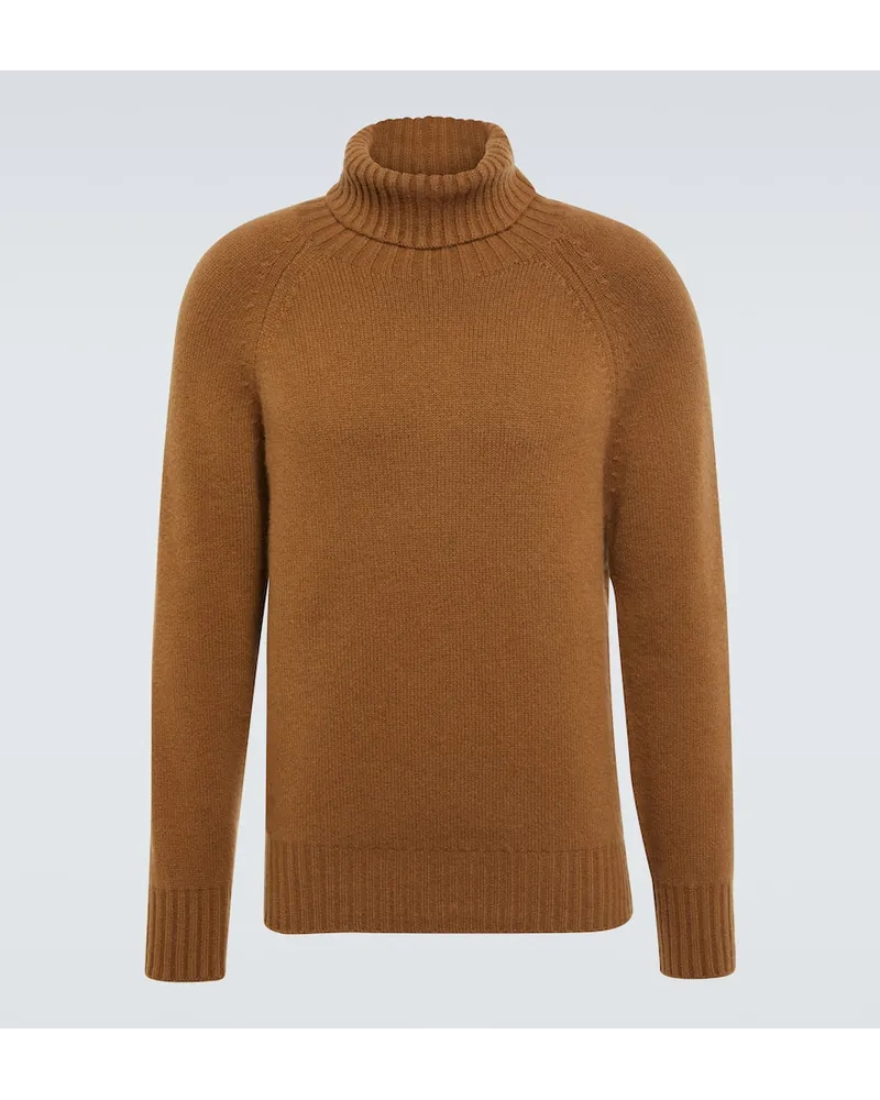 Tom Ford Rollkragenpullover aus einem Kaschmirgemisch Braun