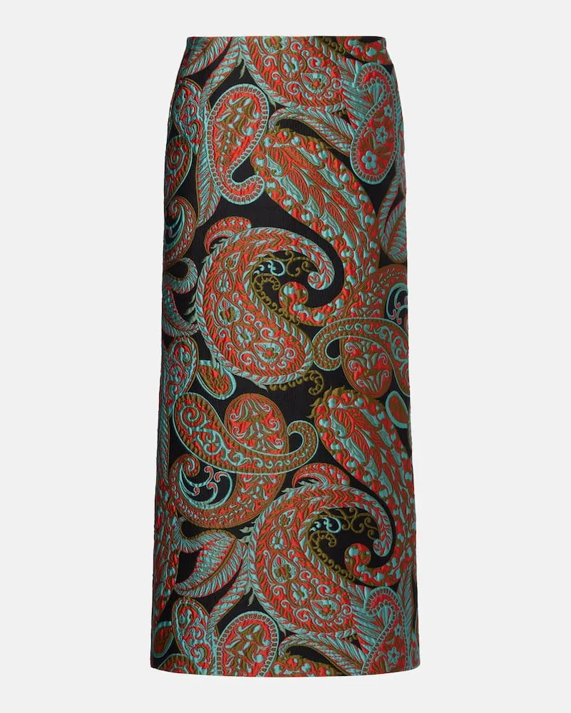 Etro Midirock aus Jacquard Multicolor