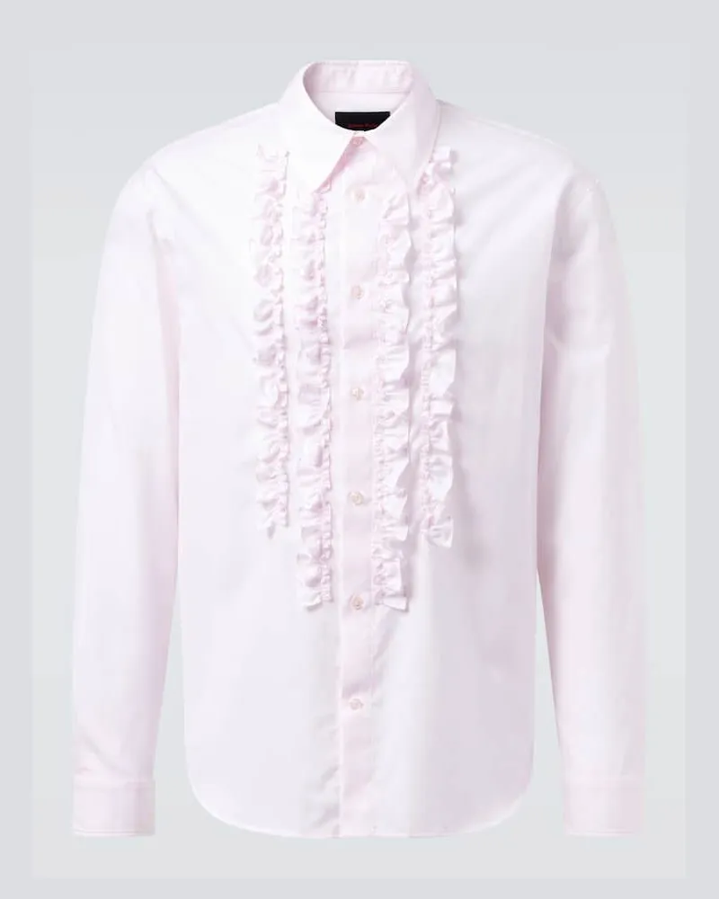 Simone Rocha Smokinghemd aus Baumwollpopeline Pink