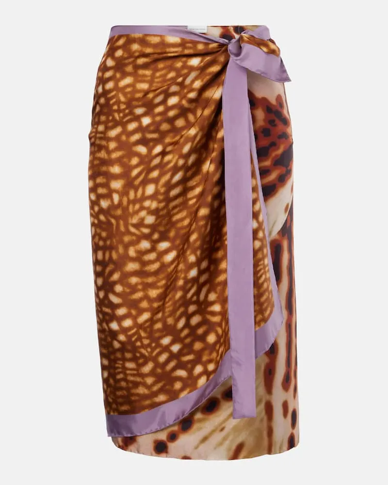 Dries van Noten Pareo aus Seide Braun