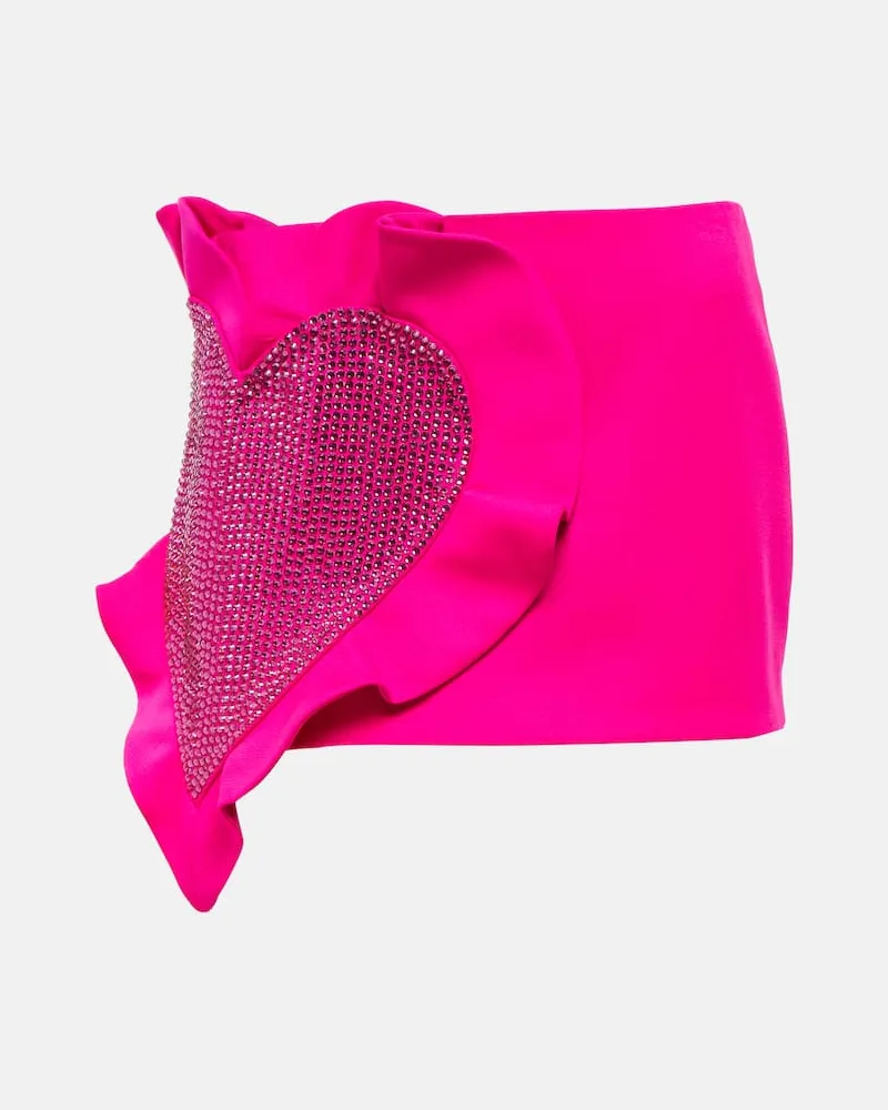 Area Minirock aus Wolle Rosa