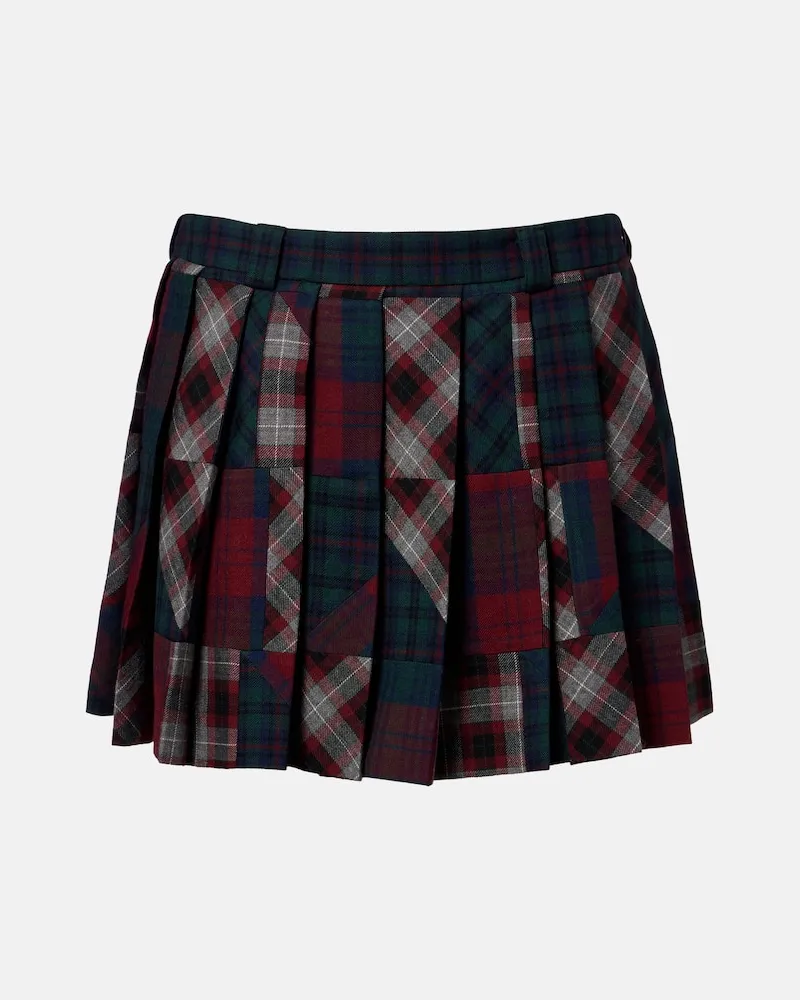 Miu Miu Minirock aus Schurwolle Multicolor