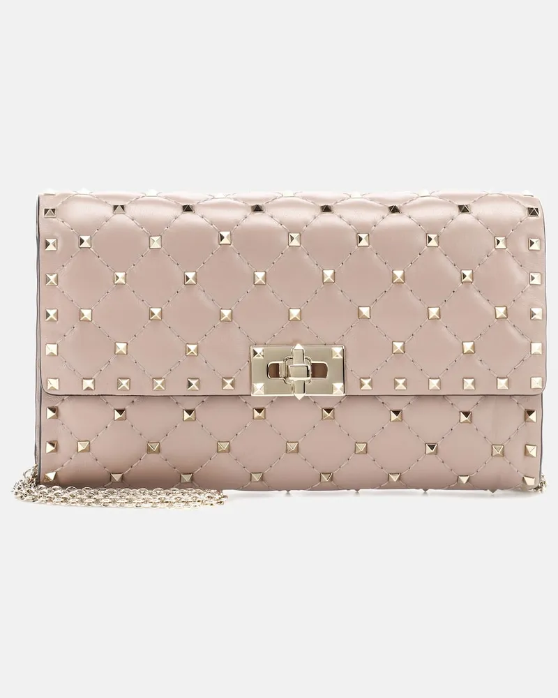 Valentino Garavani Schultertasche Rockstud Spike aus Leder Pink