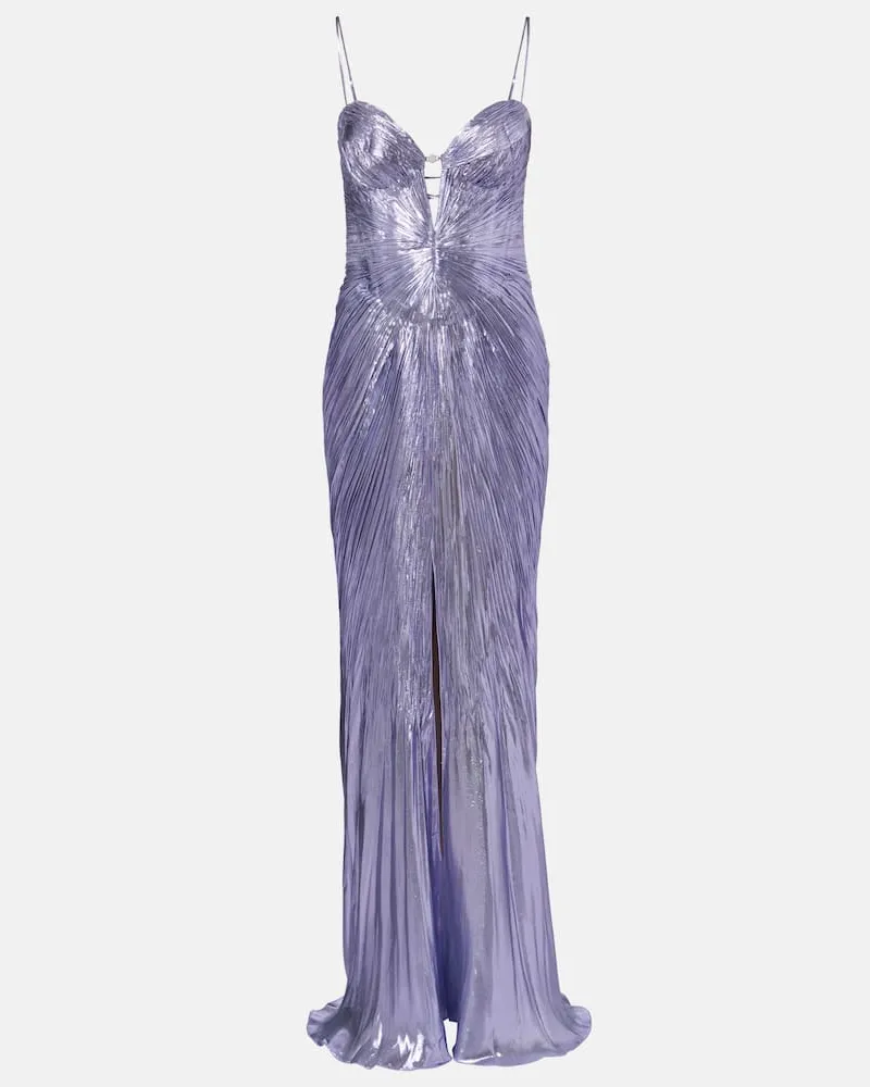 Maria Lucia Hohan Bustier-Robe Sara aus einem Seidengemisch Violett