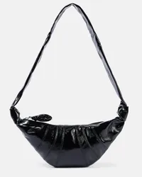 Christophe Lemaire Schultertasche Croissant Small aus Leder Schwarz