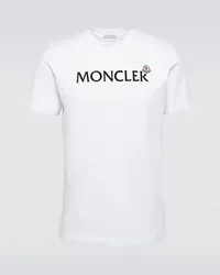 Moncler T-Shirt aus Baumwolle Weiss