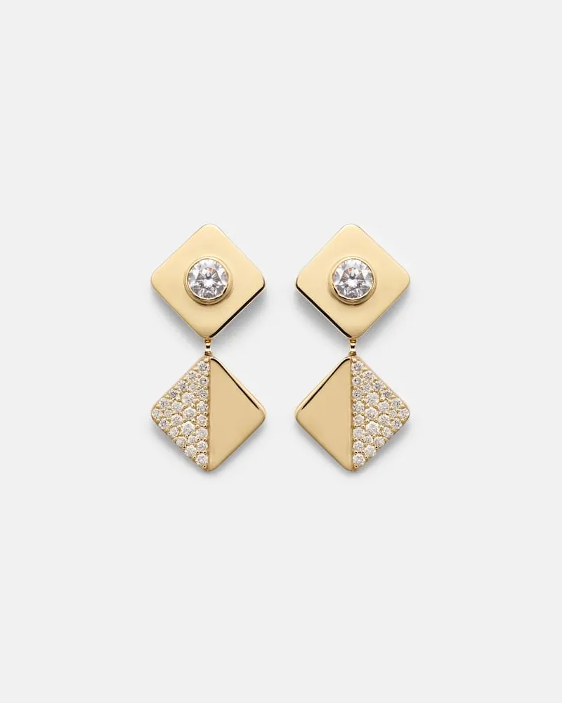 Ileana Makri Ohrringe aus 18kt Gelbgold mit Diamanten Gold