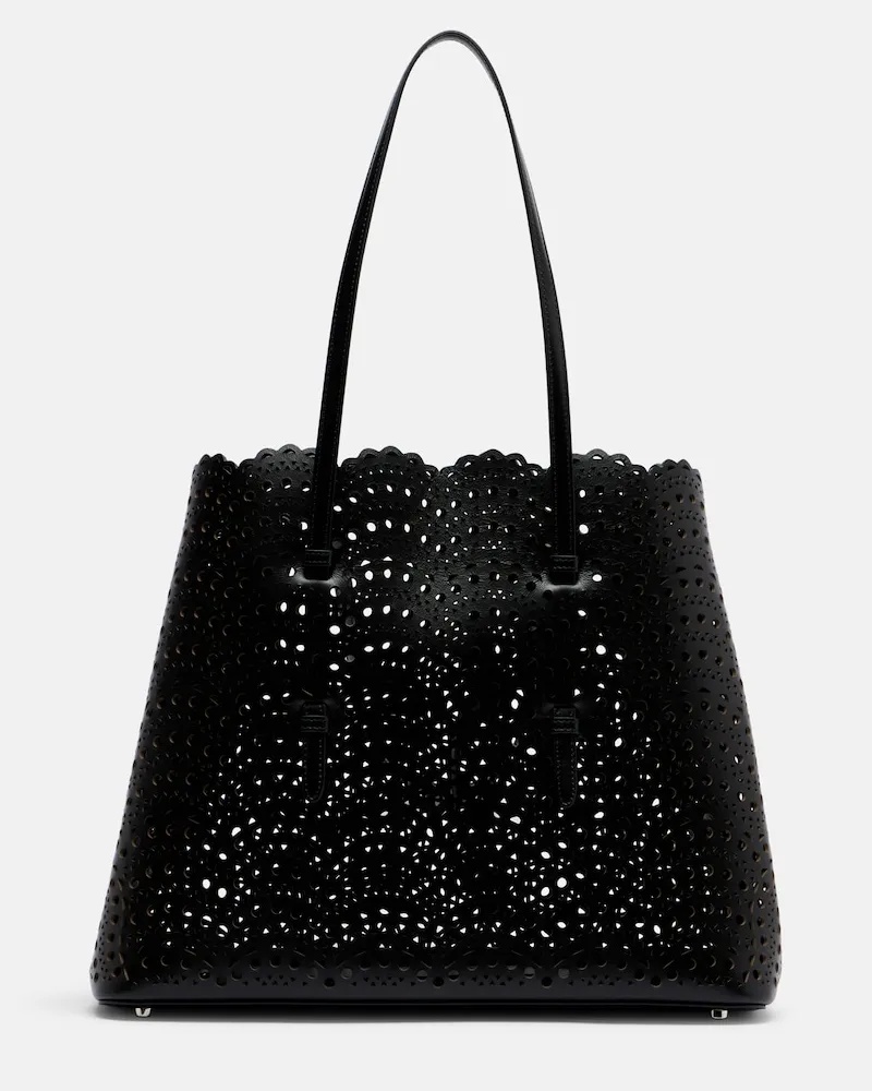 Alaïa Alaïa Tote Mina 37 Vienne aus Leder Schwarz