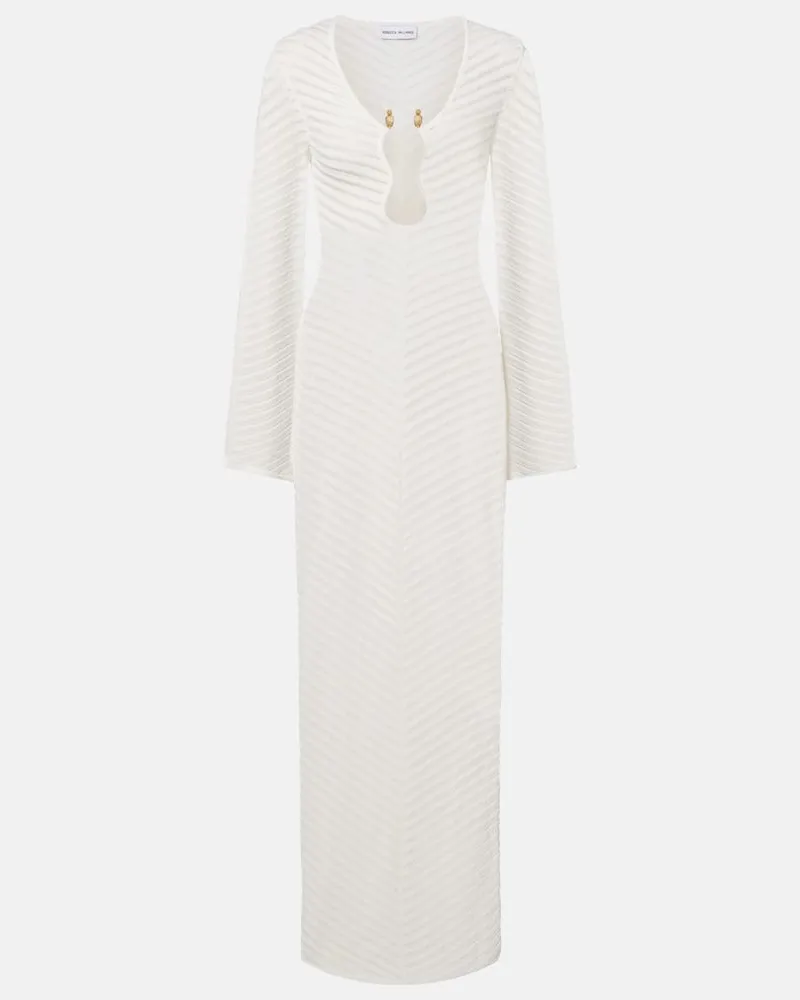 Rebecca Vallance Maxikleid Cassis aus Strick Weiß