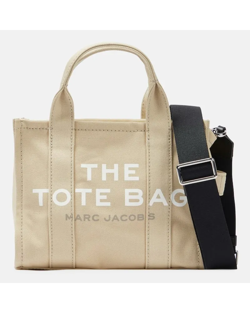 Marc Jacobs Tote The Small aus Canvas Beige