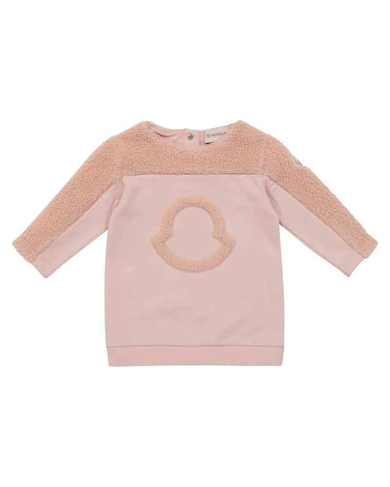 Moncler Baby Pulloverkleid aus Baumwolle Pink